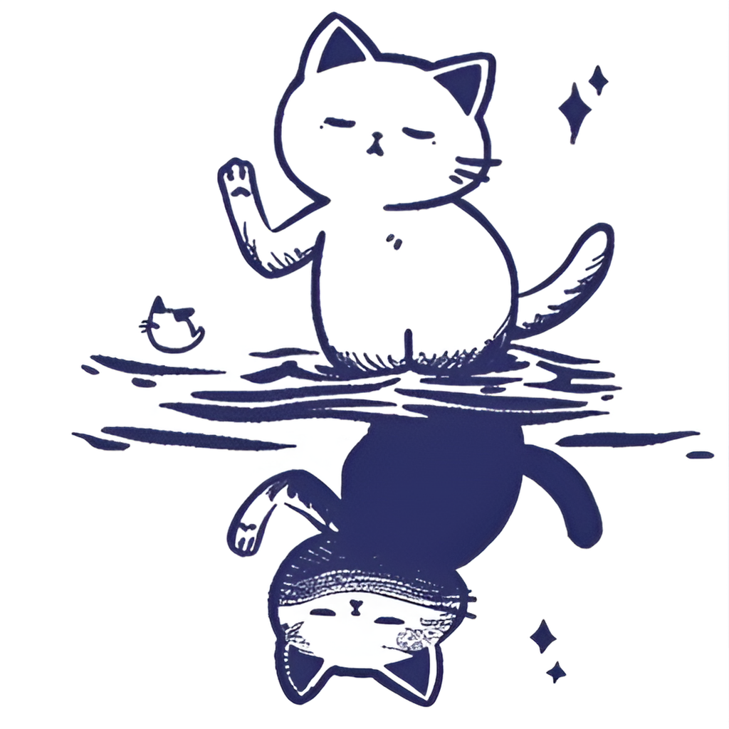 Reflection Cat Tattoo Sticker | Herbal