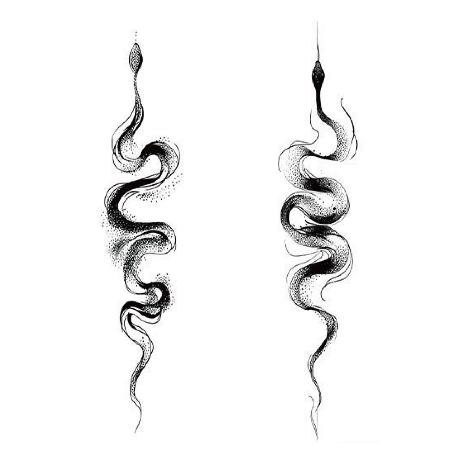 Spine Snake Tattoo Sticker | Herbal
