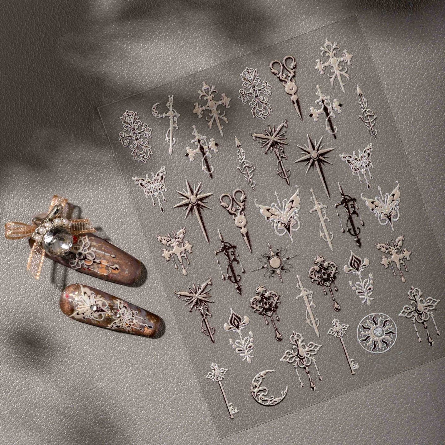 Gothic Sword Nail Stickers