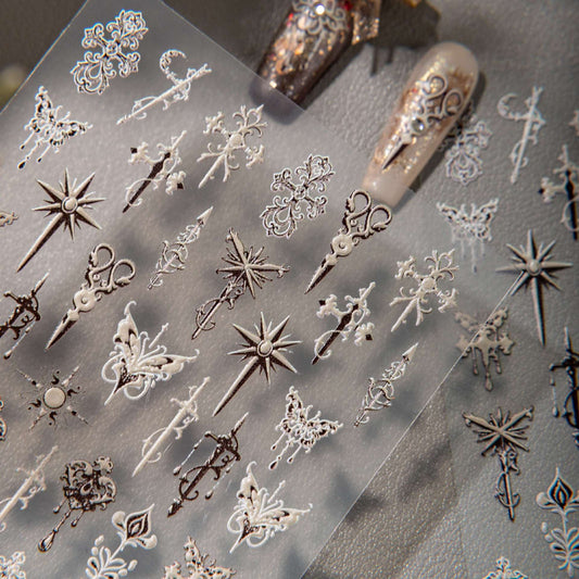 Gothic Sword Nail Stickers