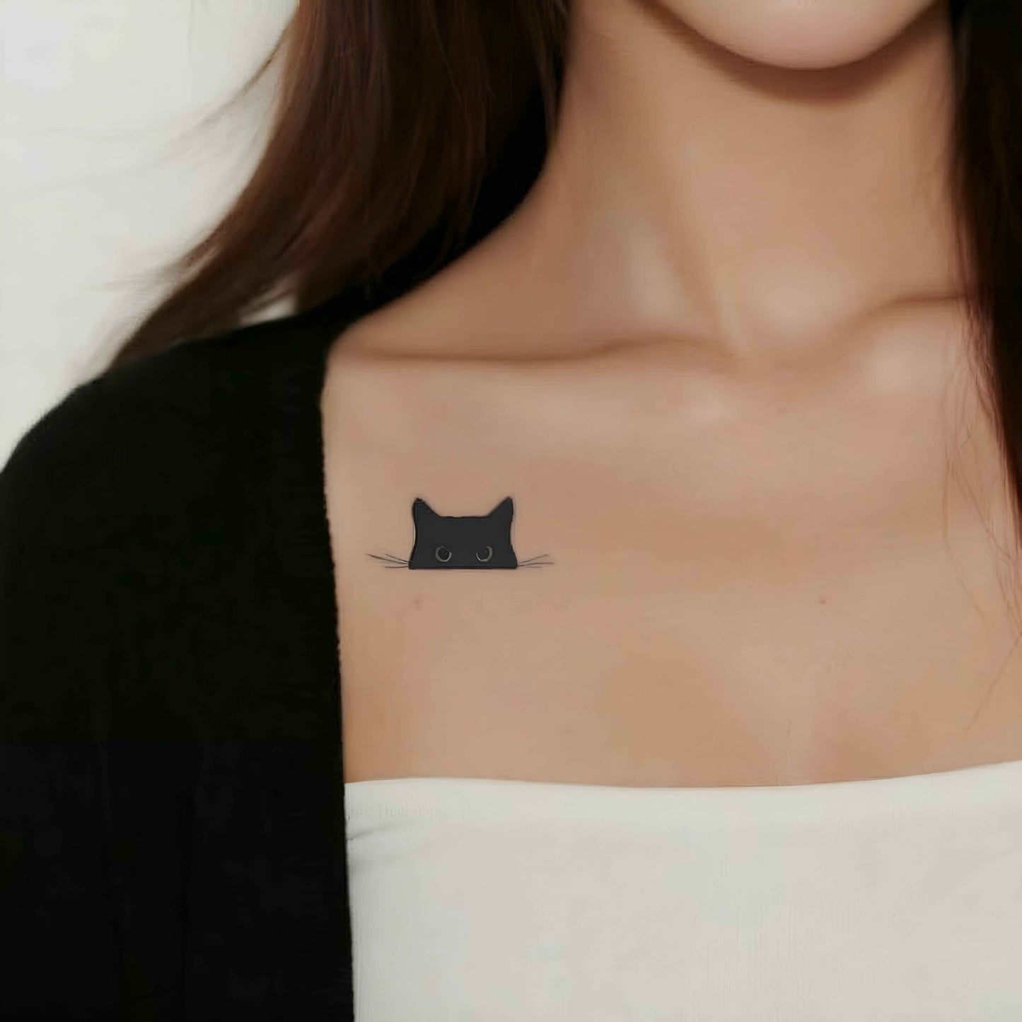Peek Cat | Herbal Tattoo Sticker Set