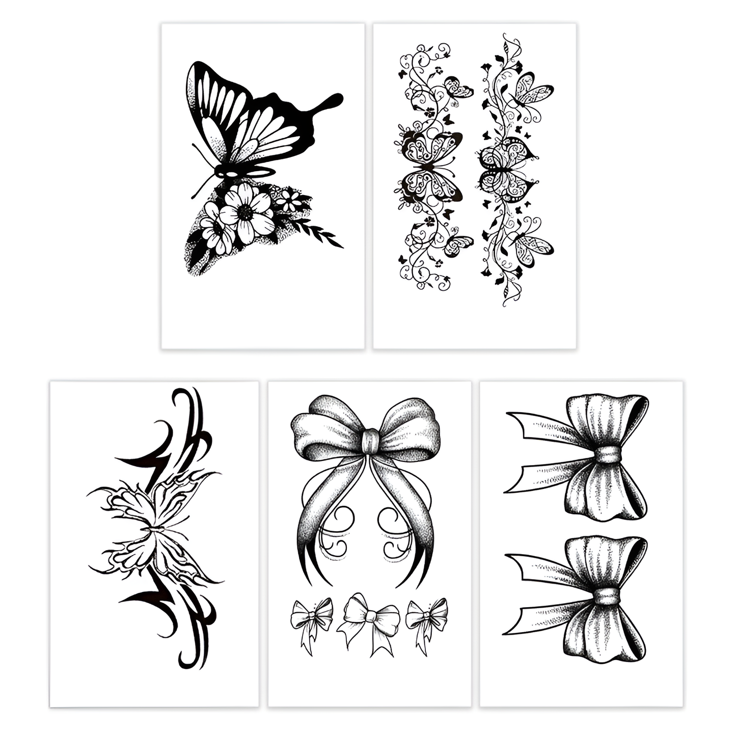 Lace & Butterfly Tattoo Sticker | Herbal