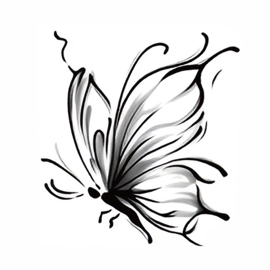 Butterfly Sketch Tattoo Sticker Set | Herbal
