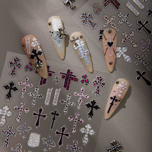 Cross Nail Stickers
