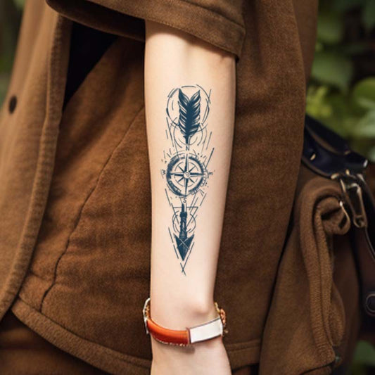 Feather Arrow Pair Tattoo Sticker | Herbal