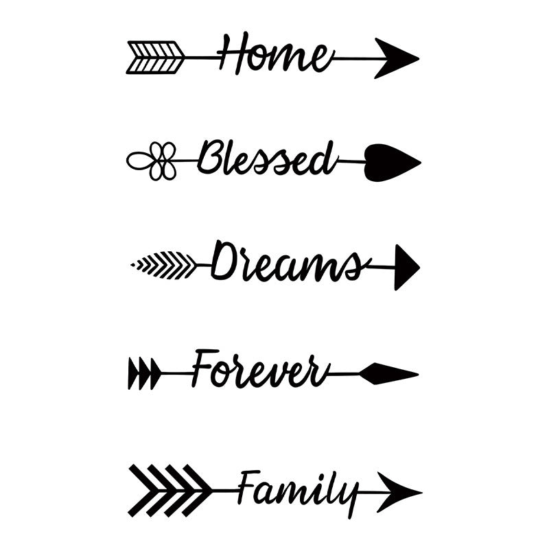 Arrow Wishes Tattoo Sticker | Herbal
