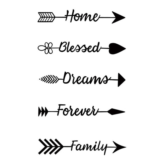 Arrow Wishes Tattoo Sticker | Herbal