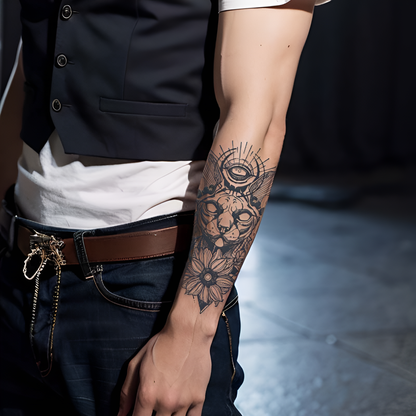 Sphynx Cat Tattoo Sticker | Herbal