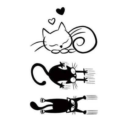 Trouble Cat | Herbal Tattoo Sticker Set