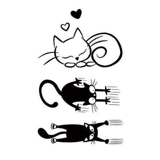 Trouble Cat | Herbal Tattoo Sticker Set