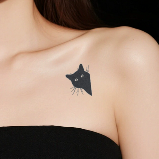 Peek Cat Tattoo Sticker | Herbal