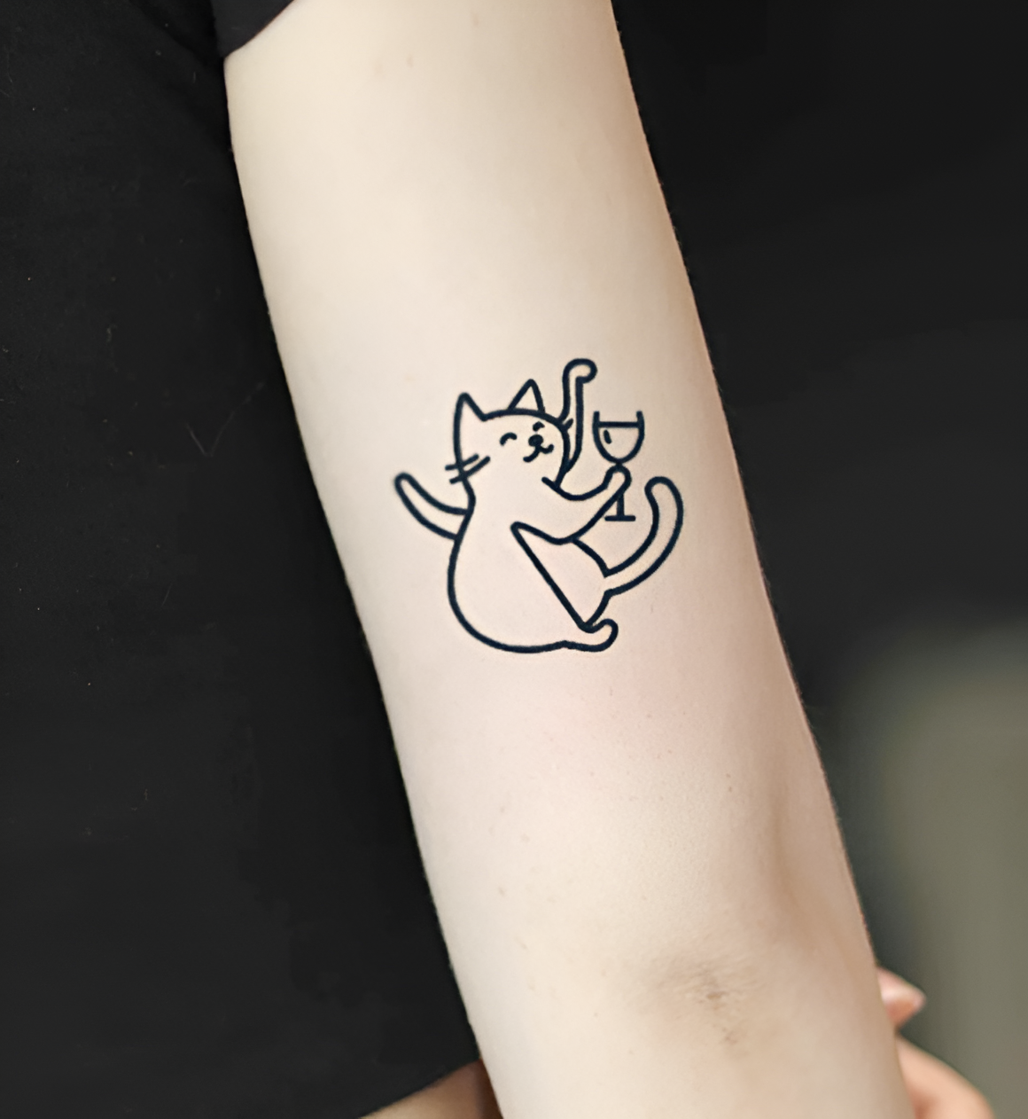 Drunk Cat Tattoo Sticker | Herbal