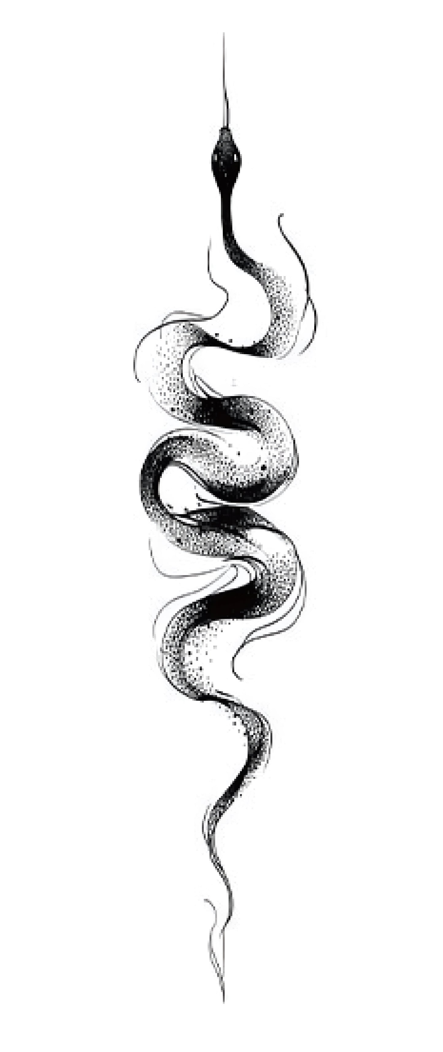Spine Snake Tattoo Sticker | Herbal