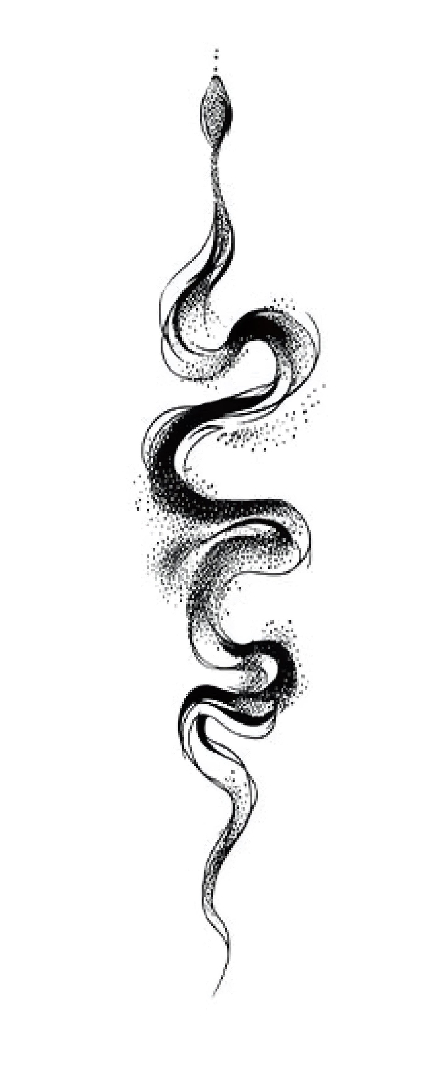 Spine Snake Tattoo Sticker | Herbal