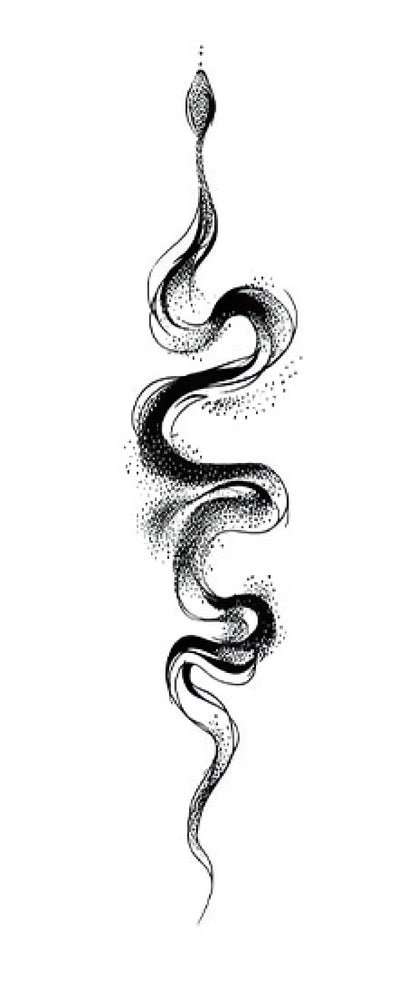 Spine Snake Tattoo Sticker | Herbal