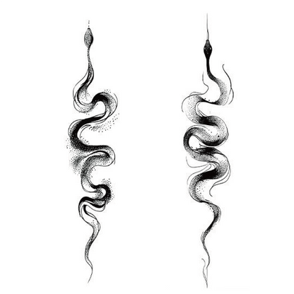 Spine Snake Tattoo Sticker | Herbal