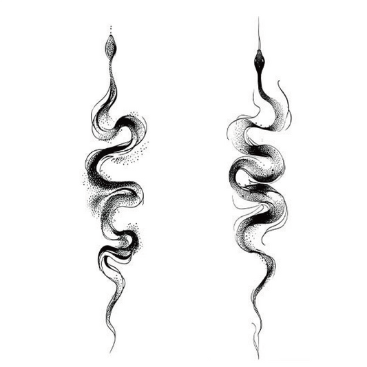 Spine Snake Tattoo Sticker | Herbal