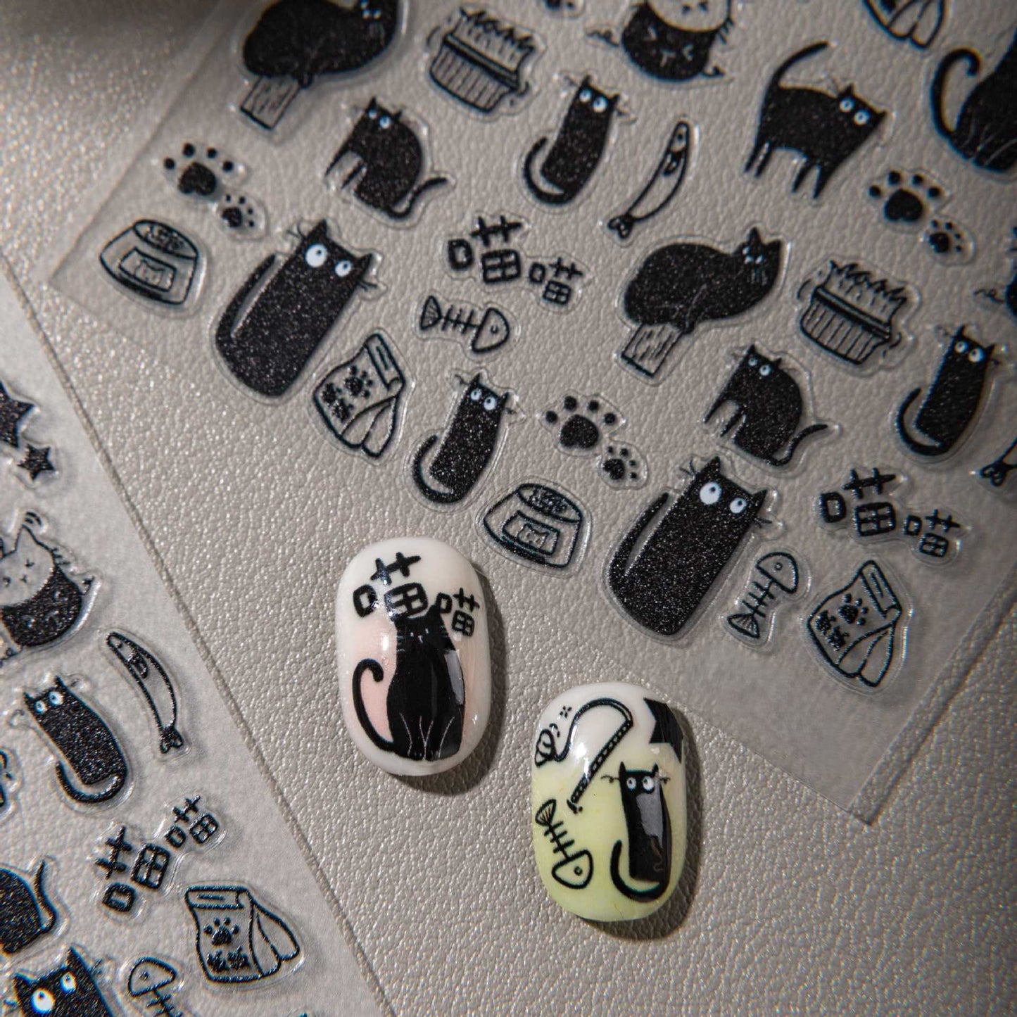 Black Cat Nail Stickers