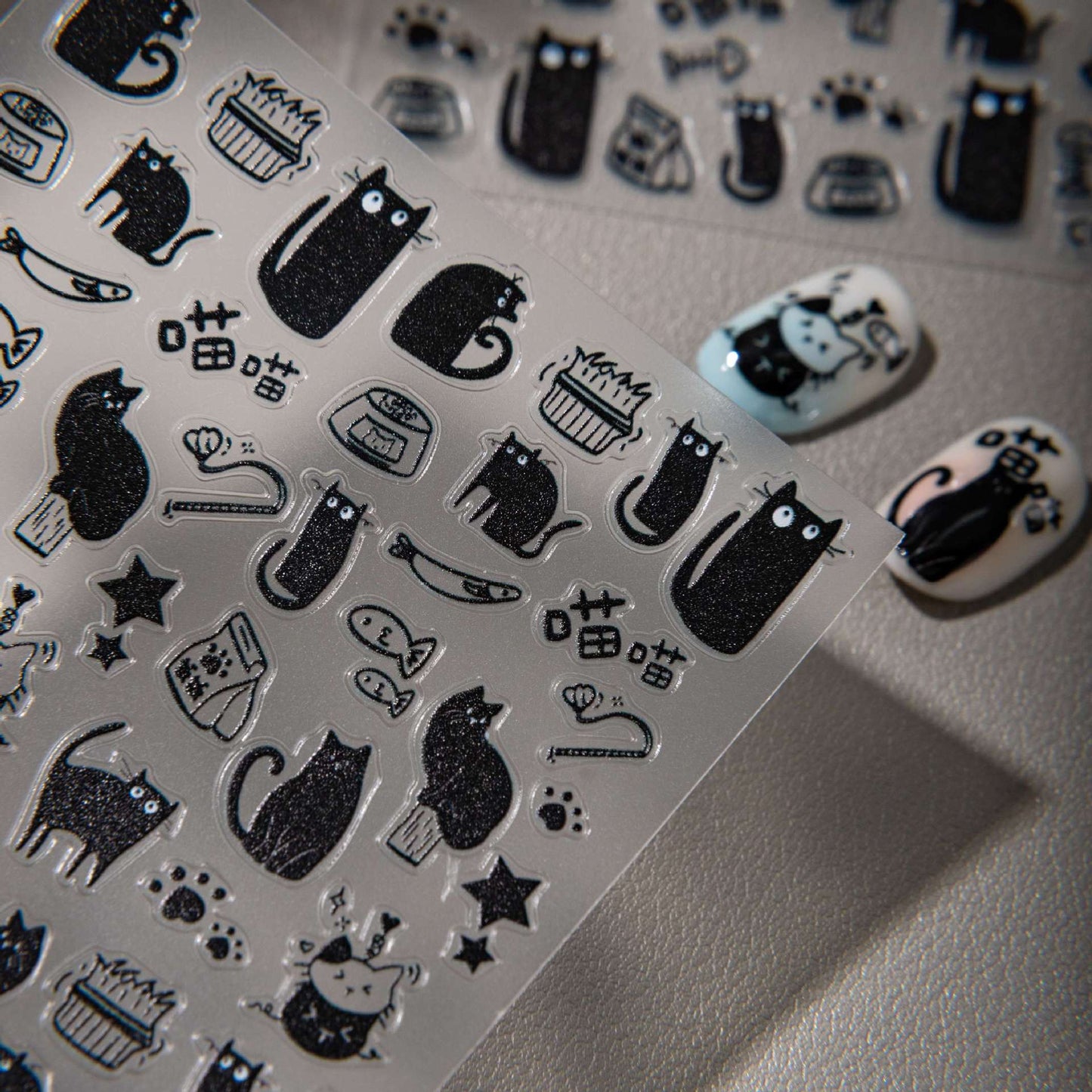 Black Cat Nail Stickers