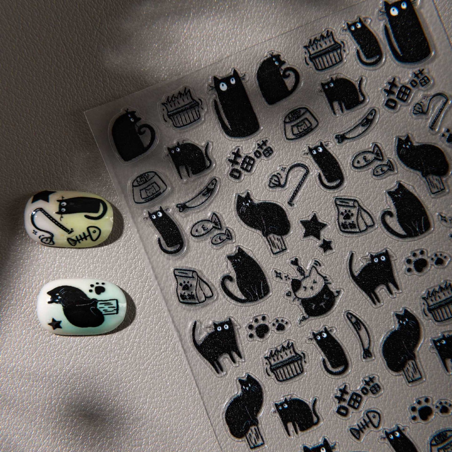 Black Cat Nail Stickers
