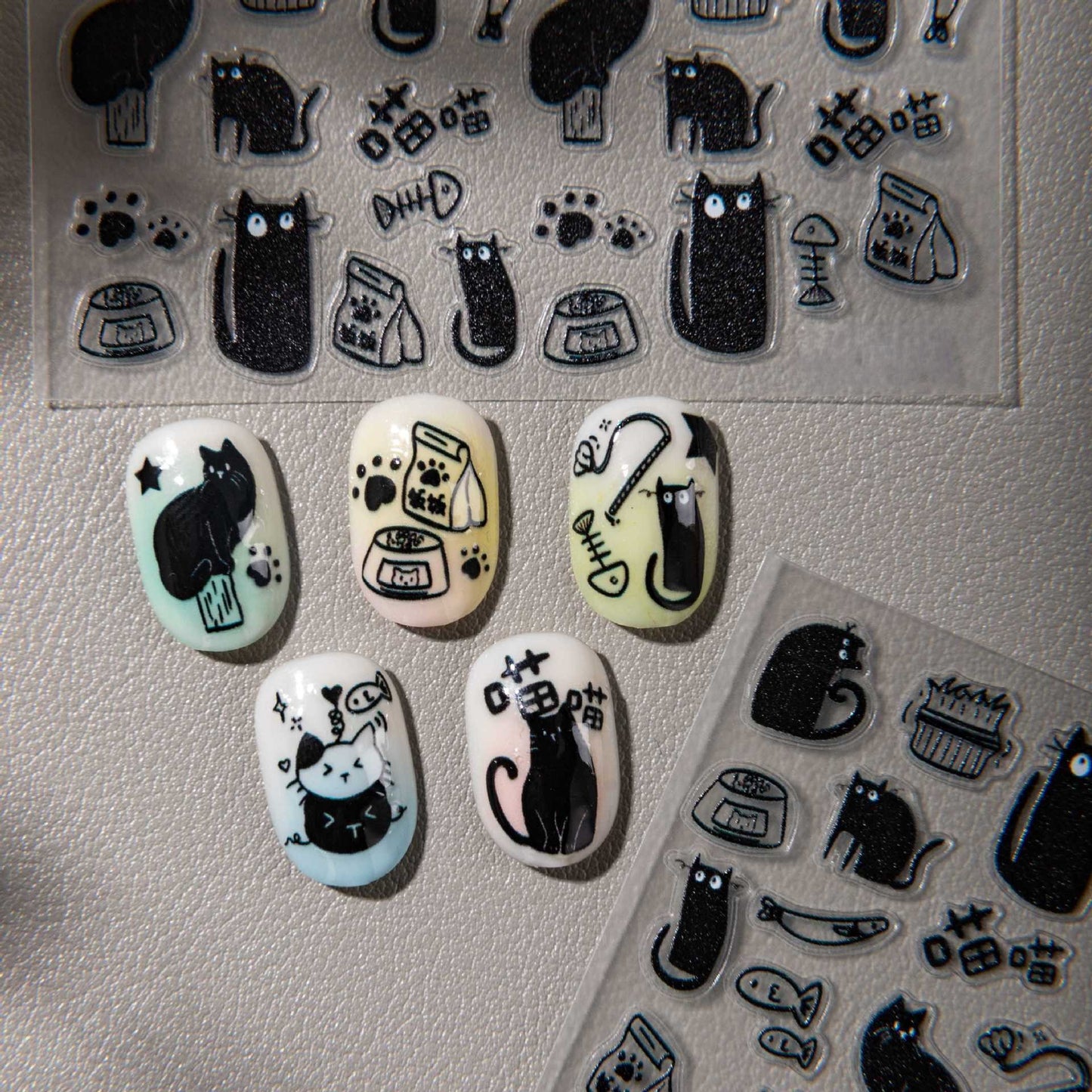 Black Cat Nail Stickers