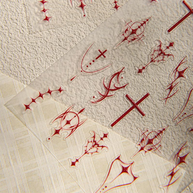 Blood Cross Nail Stickers