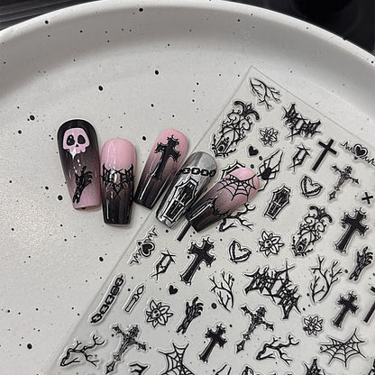 Edgy Cross Nail Stickers