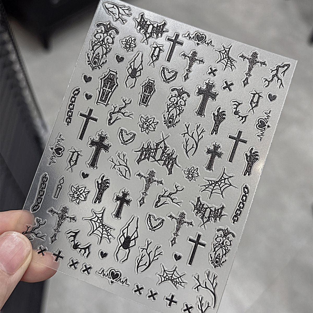 Edgy Cross Nail Stickers