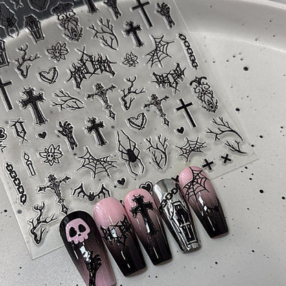 Edgy Cross Nail Stickers