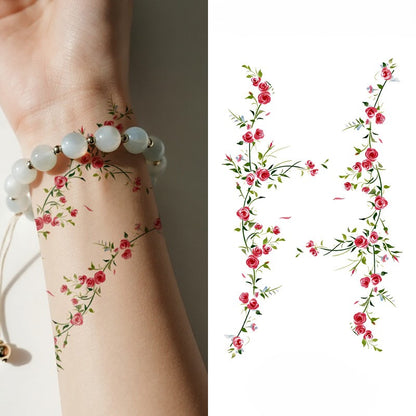 Blossom Snake Tattoo Sticker Set | Temporary