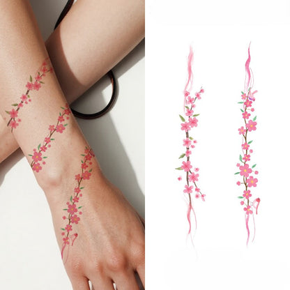 Blossom Snake Tattoo Sticker Set | Temporary