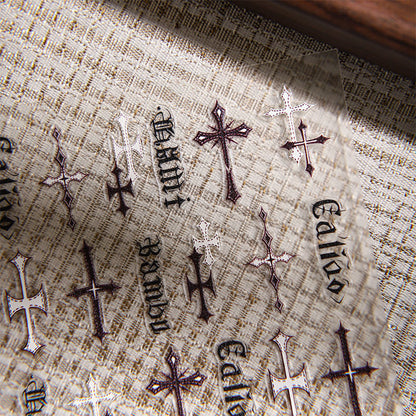 Gothic Cross Word Nail Stickers