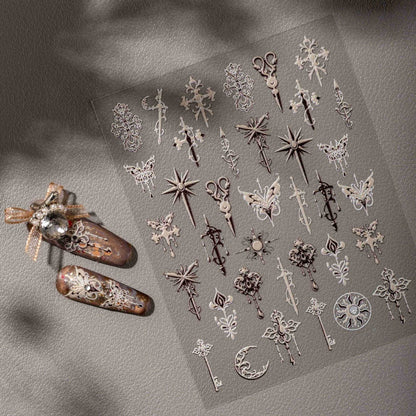 Gothic Sword Nail Stickers
