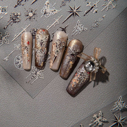 Gothic Sword Nail Stickers