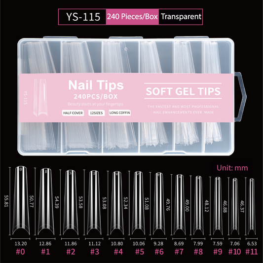 Soft Gel Nail Tips - Long Size