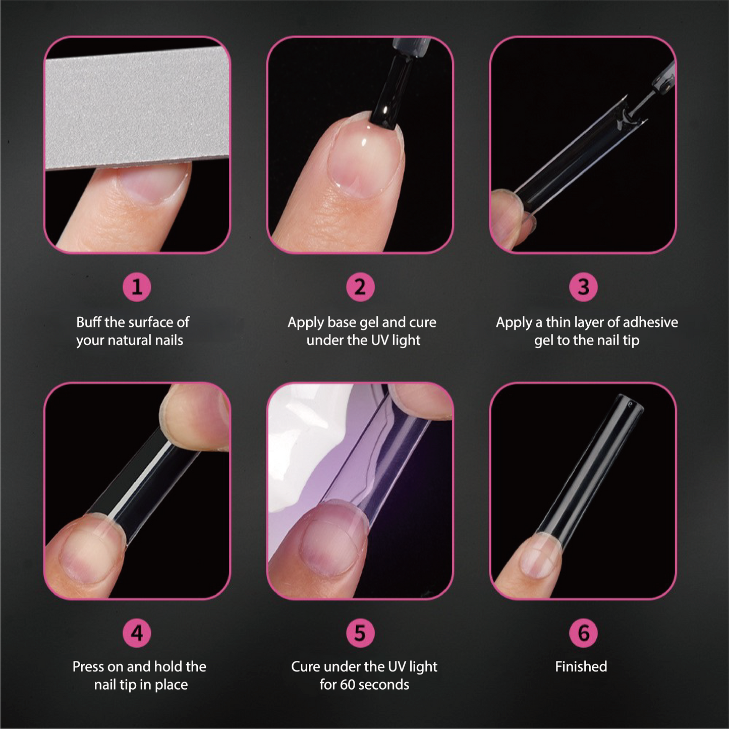 Soft Gel Nail Tips - Long Size