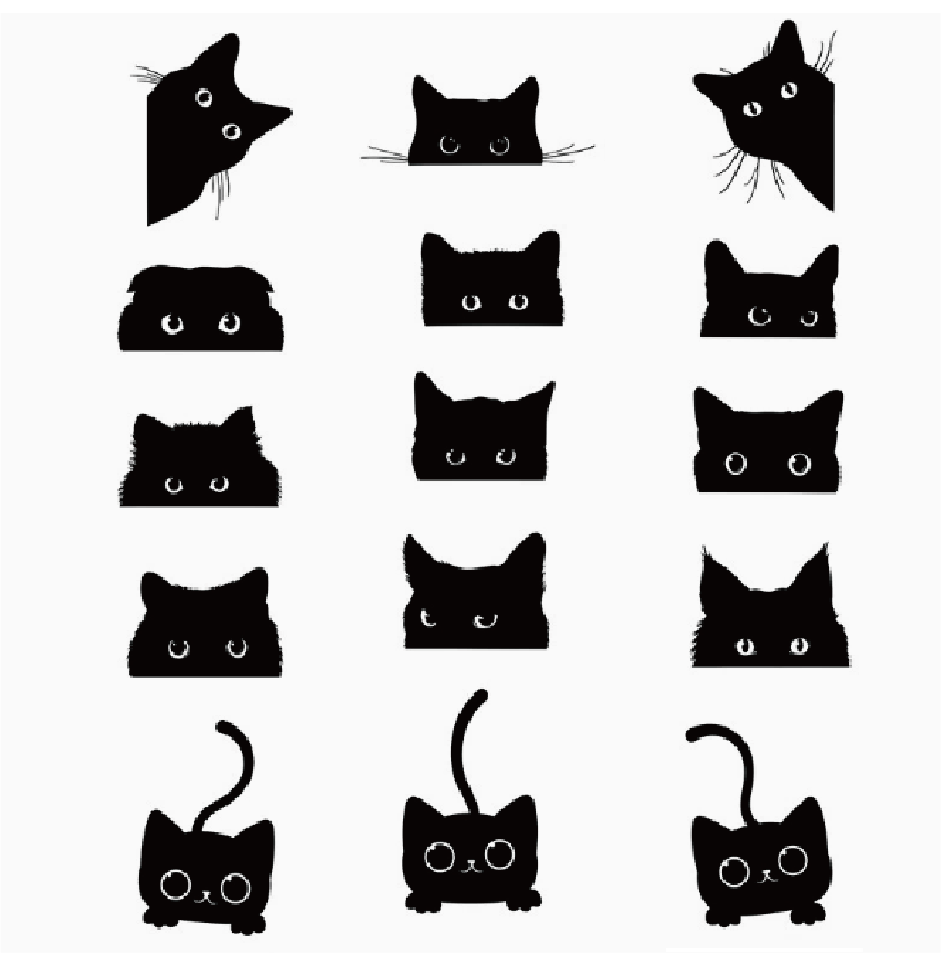 Peek Cat Tattoo Sticker | Herbal