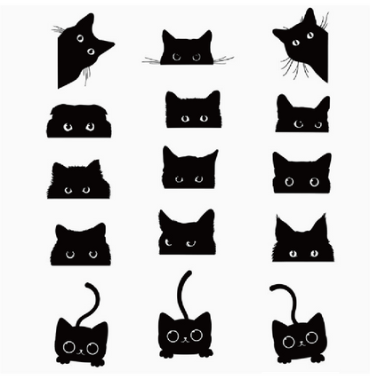 Peek Cat Tattoo Sticker | Herbal
