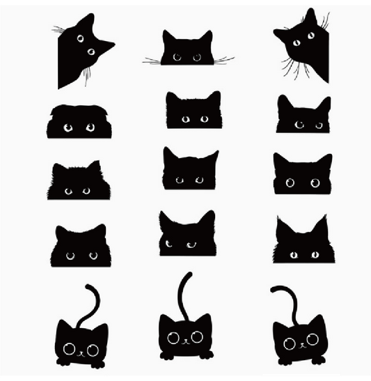 Peek Cat Tattoo Sticker | Herbal