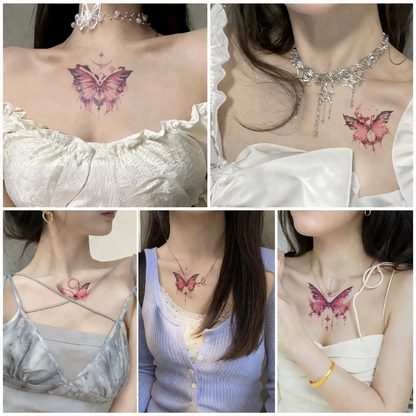 Pink Moon Tattoo Sticker | Temporary