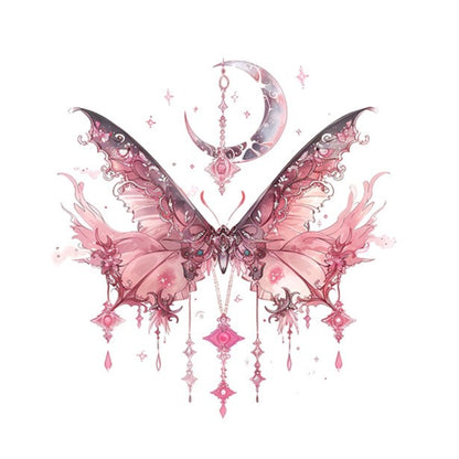 Pink Moon Tattoo Sticker | Temporary