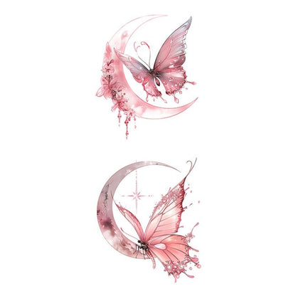 Pink Moon Tattoo Sticker | Temporary