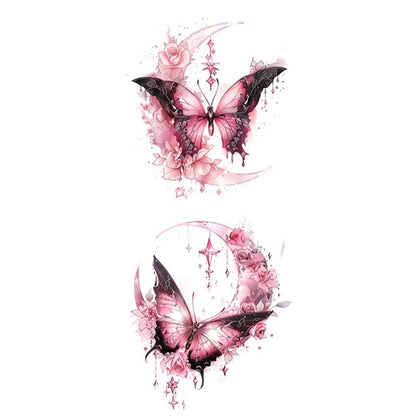 Pink Moon Tattoo Sticker | Temporary