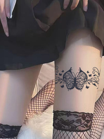 Lace & Butterfly Tattoo Sticker | Herbal