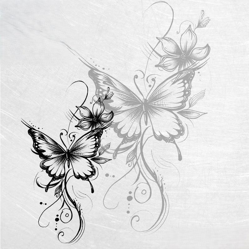 Ink Butterfly Tattoo Sticker | Herbal