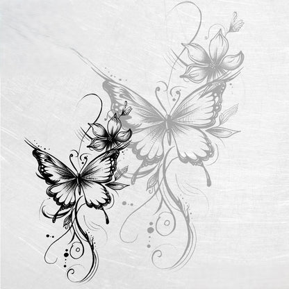 Ink Butterfly Tattoo Sticker | Herbal