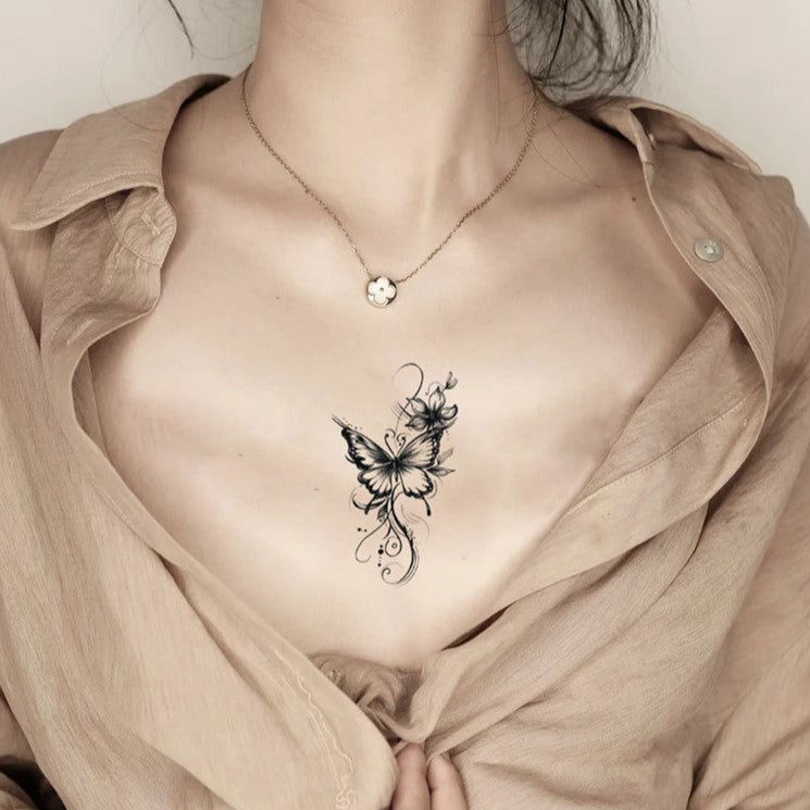 Ink Butterfly Tattoo Sticker | Herbal
