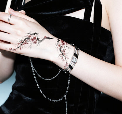Floral Wrist Tattoo Sticker Set | Temporary