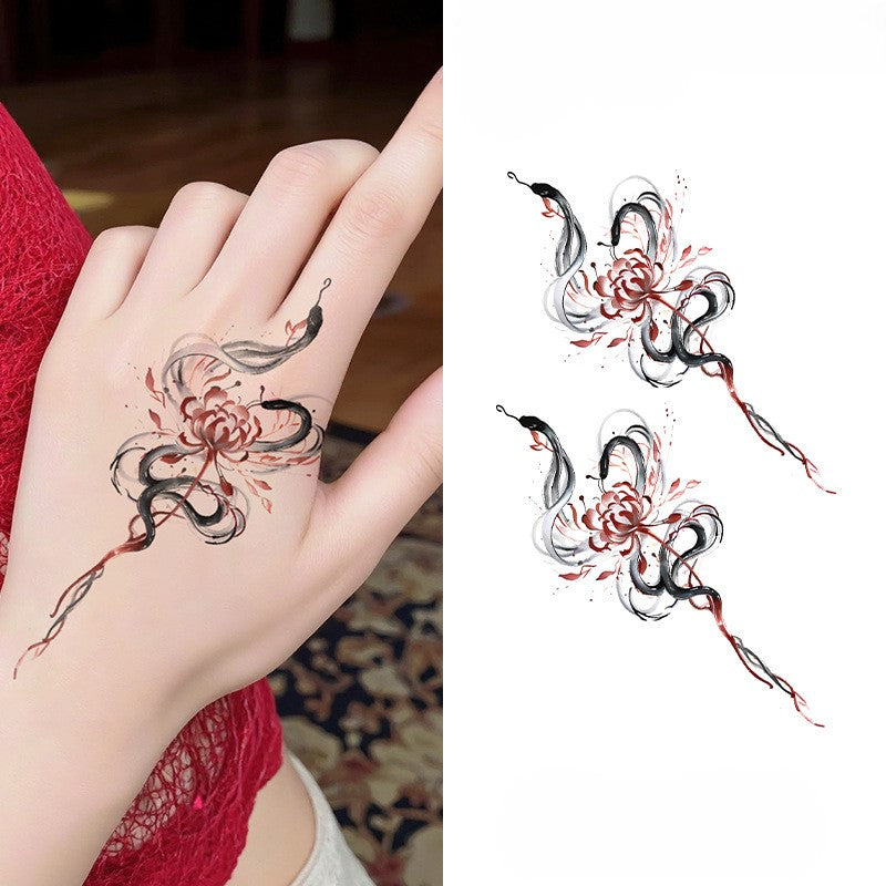 Floral Wrist Tattoo Sticker Set | Temporary