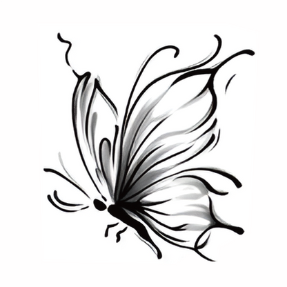 Butterfly Sketch Tattoo Sticker Set | Herbal